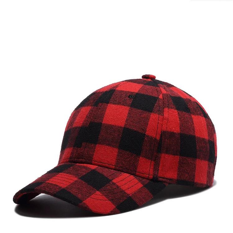 Checkered Peak Baseball Hat For Men