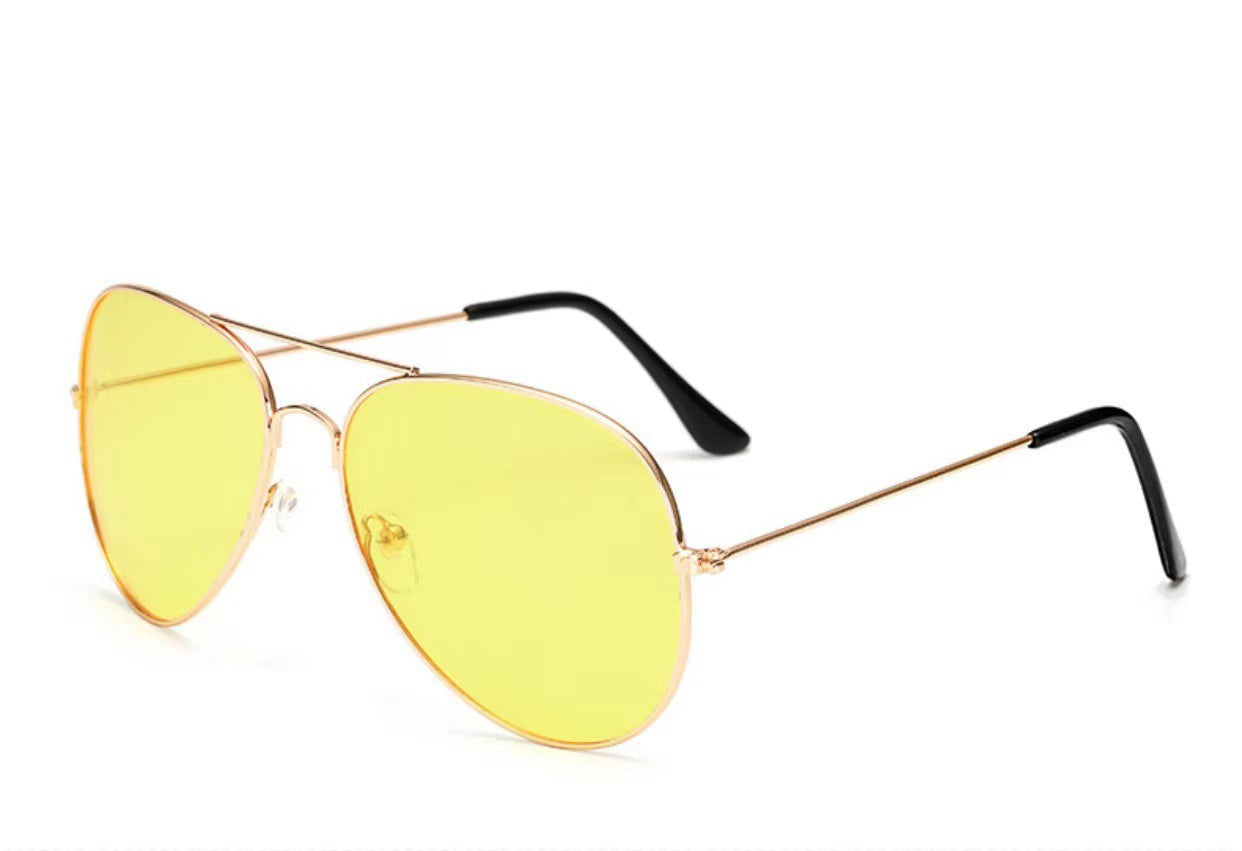 Unisex Aviator Reflective Colorful Sunglasses Classic Pilot Style