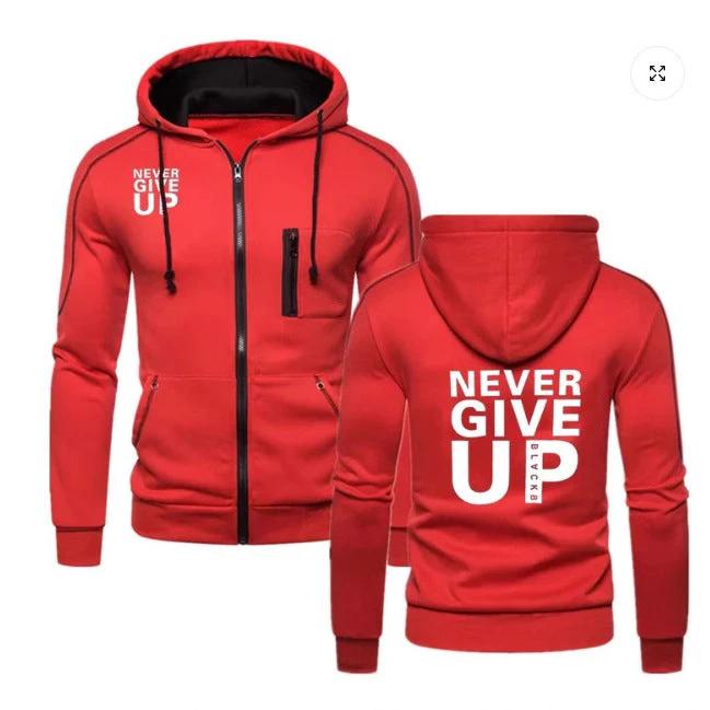Men's "Never Give Up" Hoodies