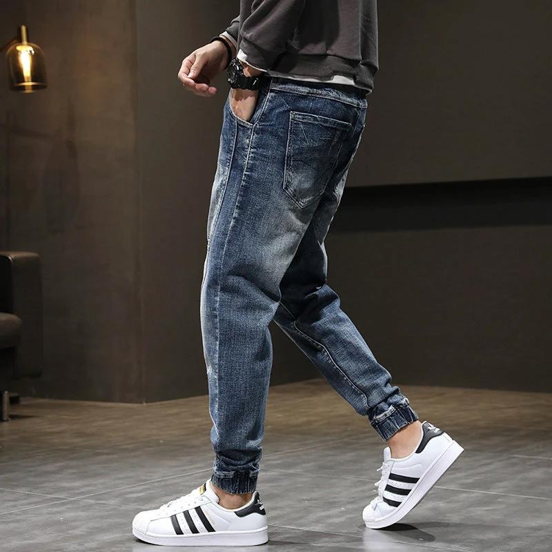 Men's Denim Stretch Plus Size Jeans Slim Casual