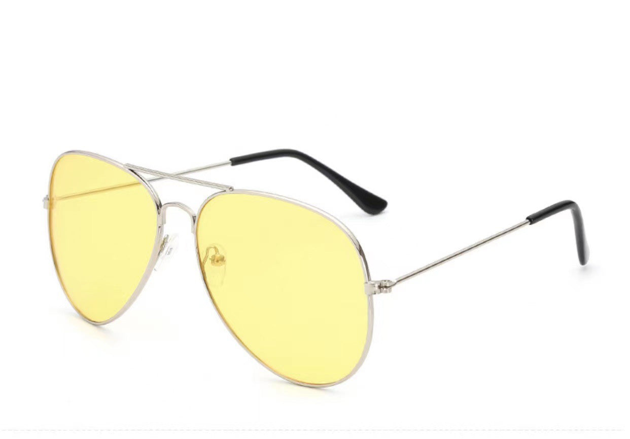 Unisex Aviator Reflective Colorful Sunglasses Classic Pilot Style