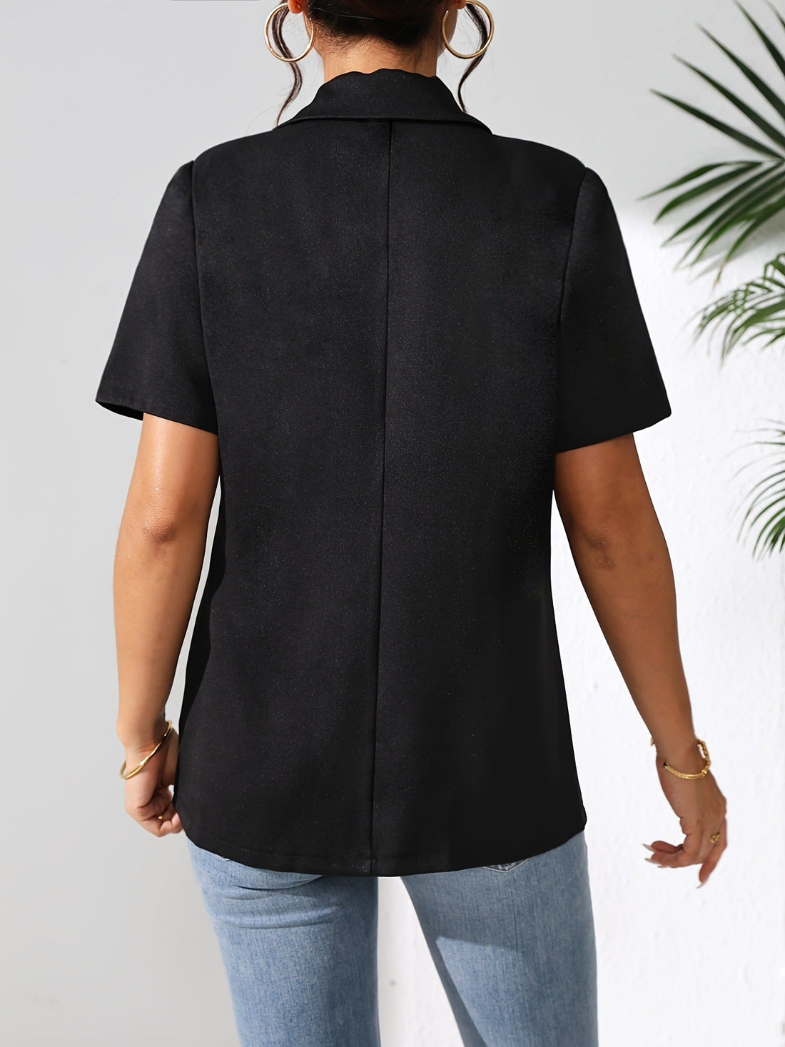 Woman Fashion Solid Color Casual Jacket