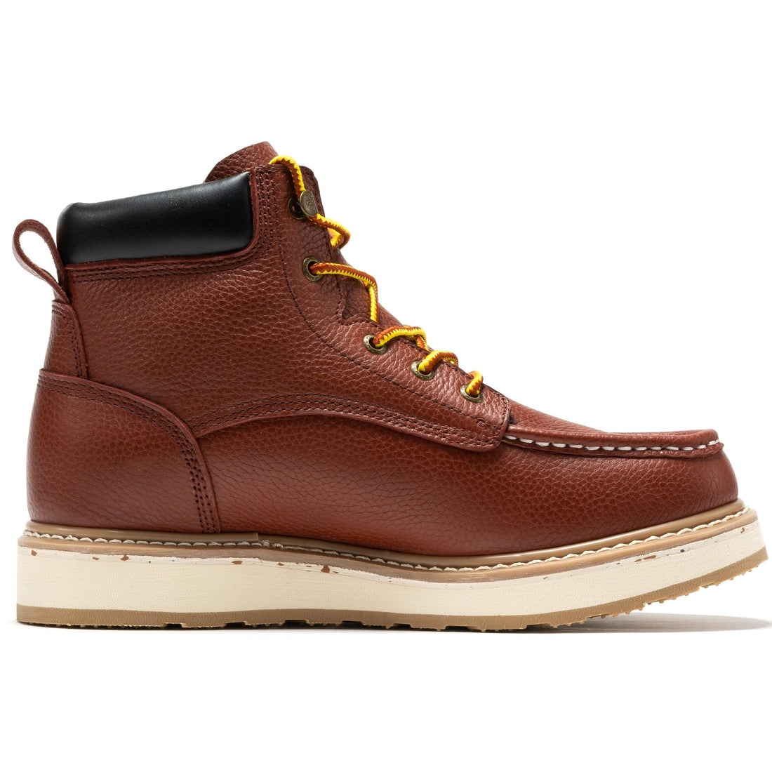 Walker Men's 6 Inch Brown Soft Toe Wedge Work Boots SAP360
