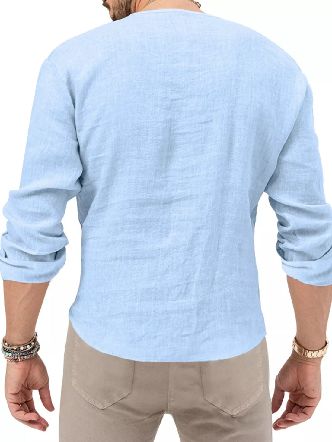 Men's Full Size Slim Fit Long Sleeve Blouse Plus Size