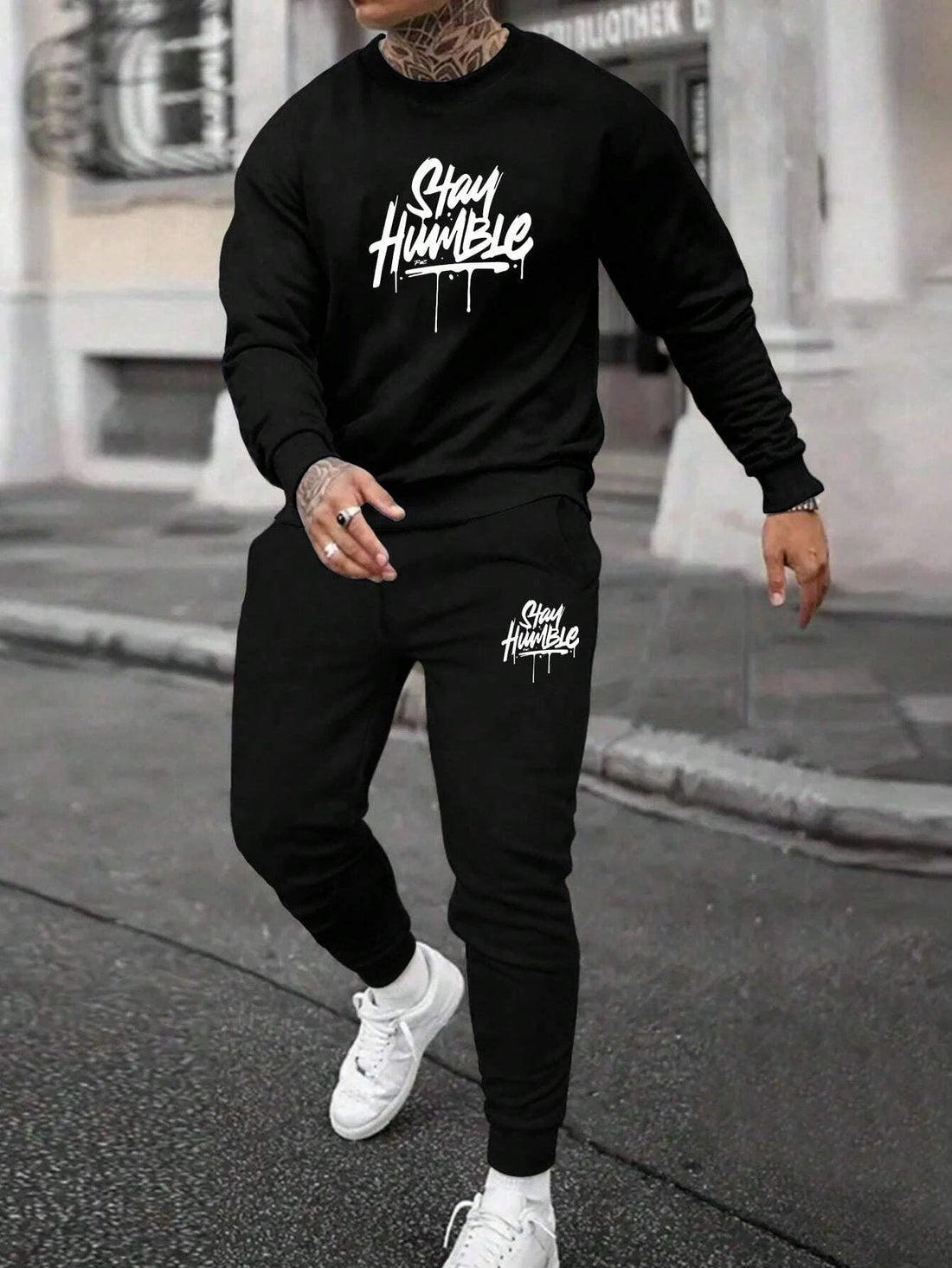 Round Neck Sweater Suit For Men