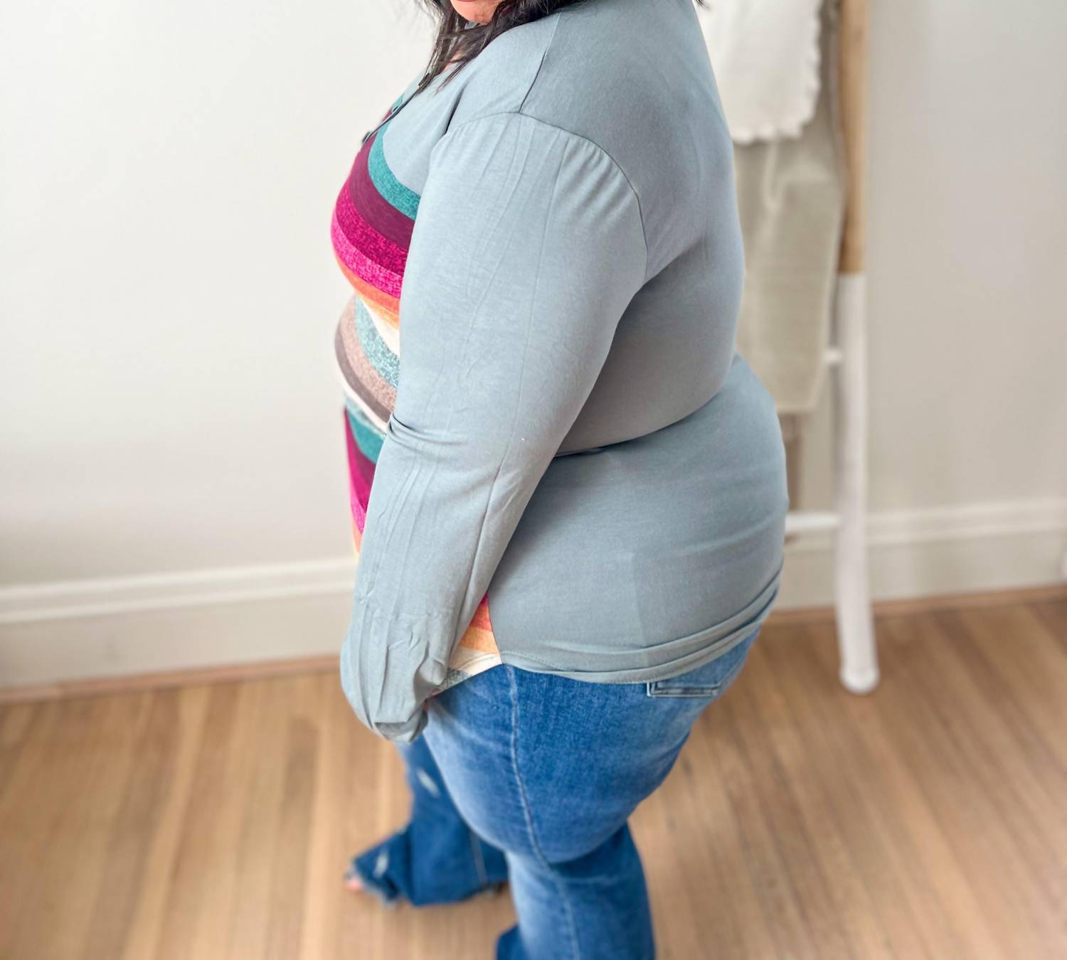 Colorful Stripe Long Sleeve Top