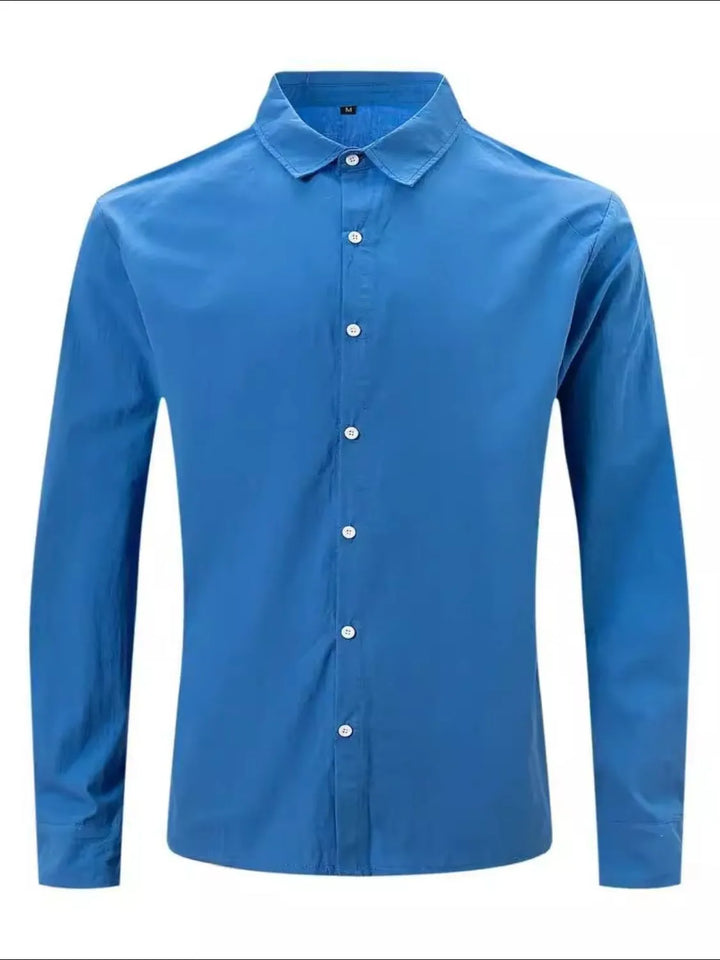 Men's Full Size Button Up Long Sleeve Shirt Plus Size