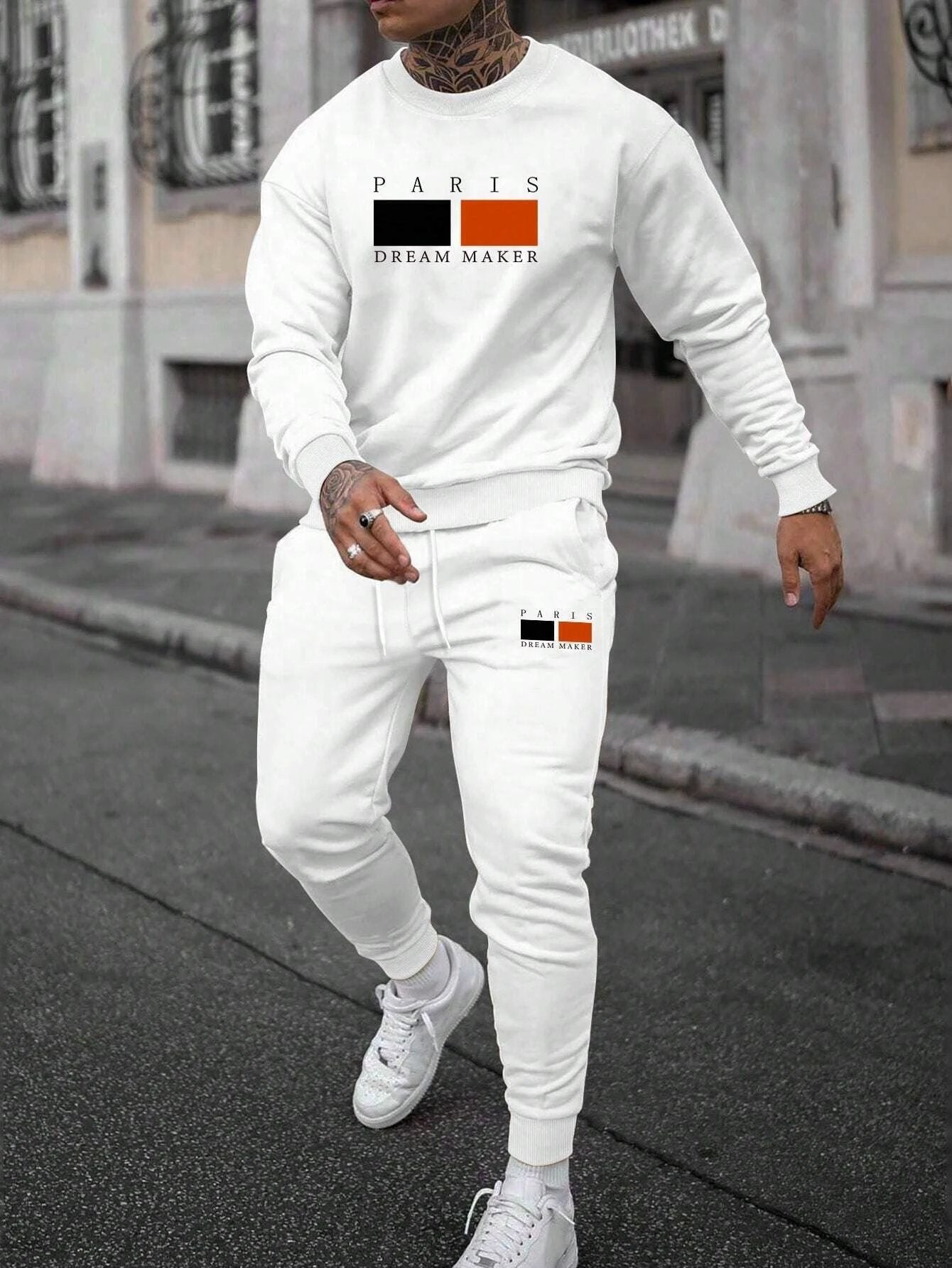 Round Neck Sweater Suit For Men