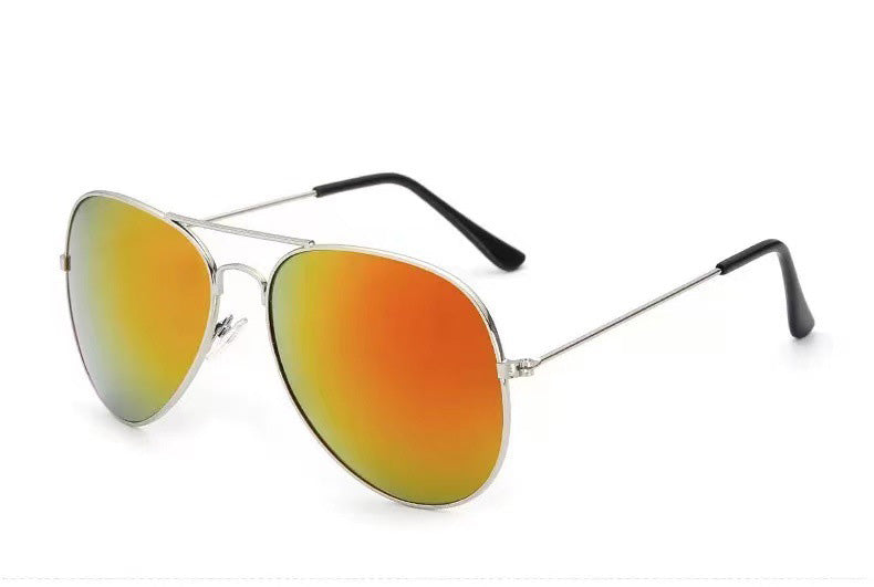 Unisex Aviator Reflective Colorful Sunglasses Classic Pilot Style