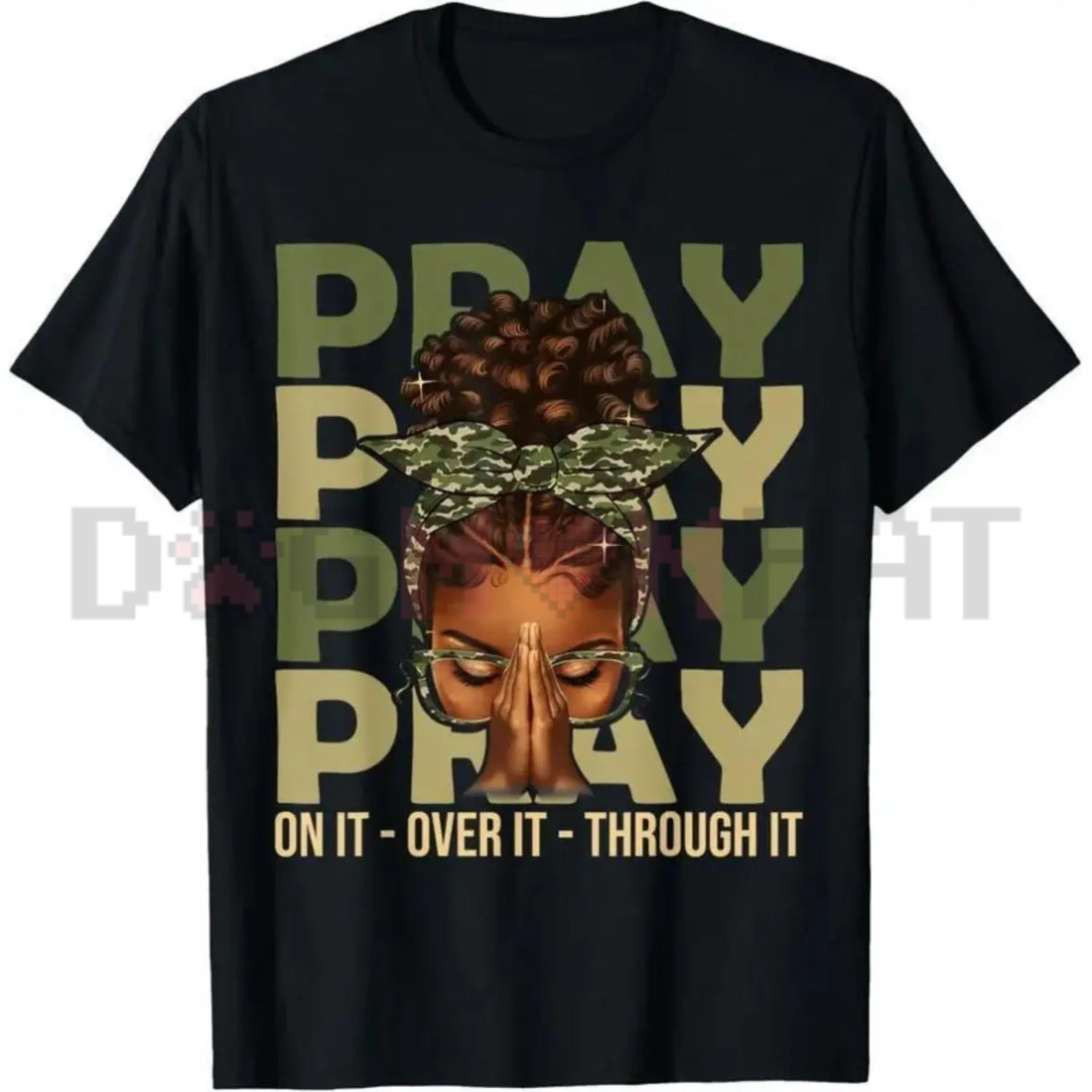 "Blessed Queen" Afro Christian Shirt – Fortify Your Faith Melanin Graphic Tee