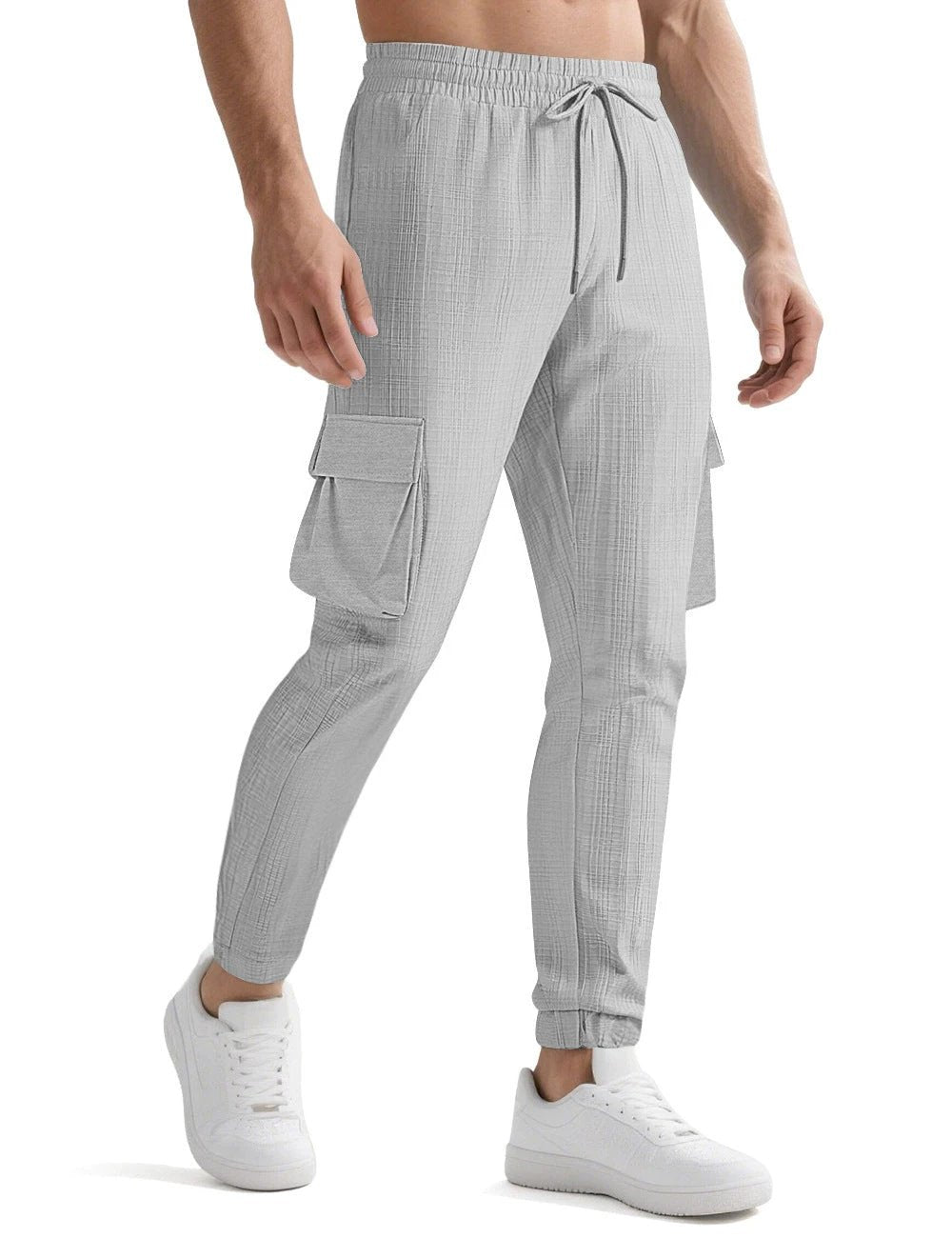 Fashion Sport Casual Trendy Drawstring Multi-pocket Pants For Men