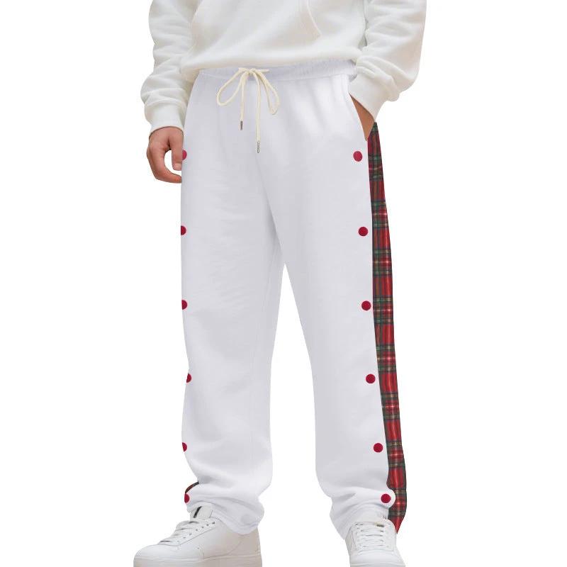 Simple Stitching Casual Sports Breasted Sweatpants