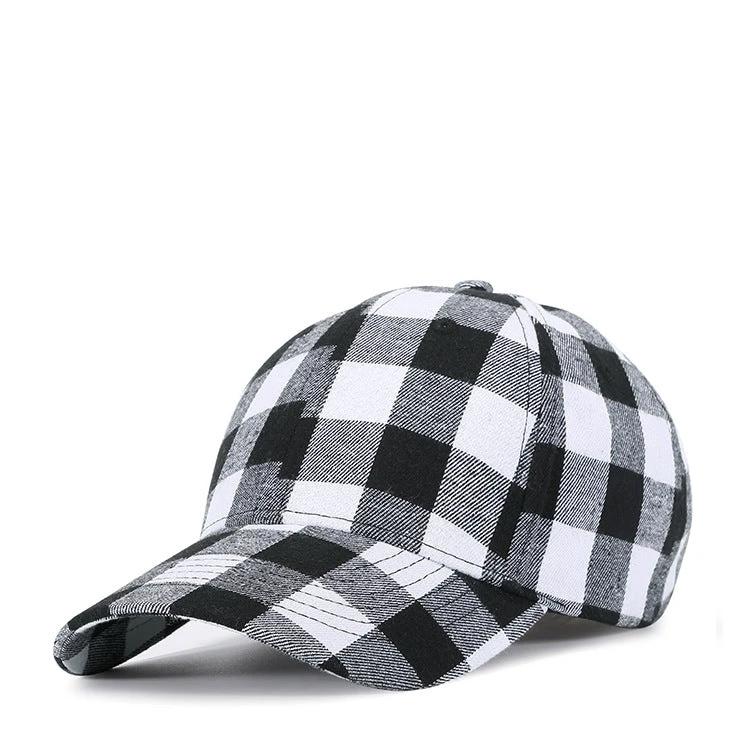 Checkered Peak Baseball Hat For Men