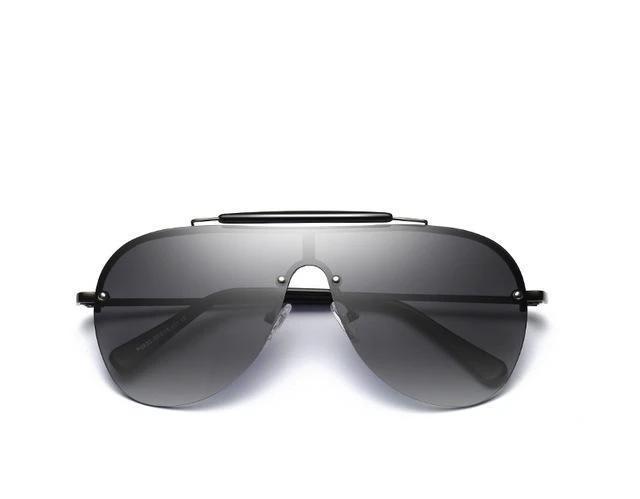 Fashion One-Piece Large Frame Aviator Men's Sunglasses
