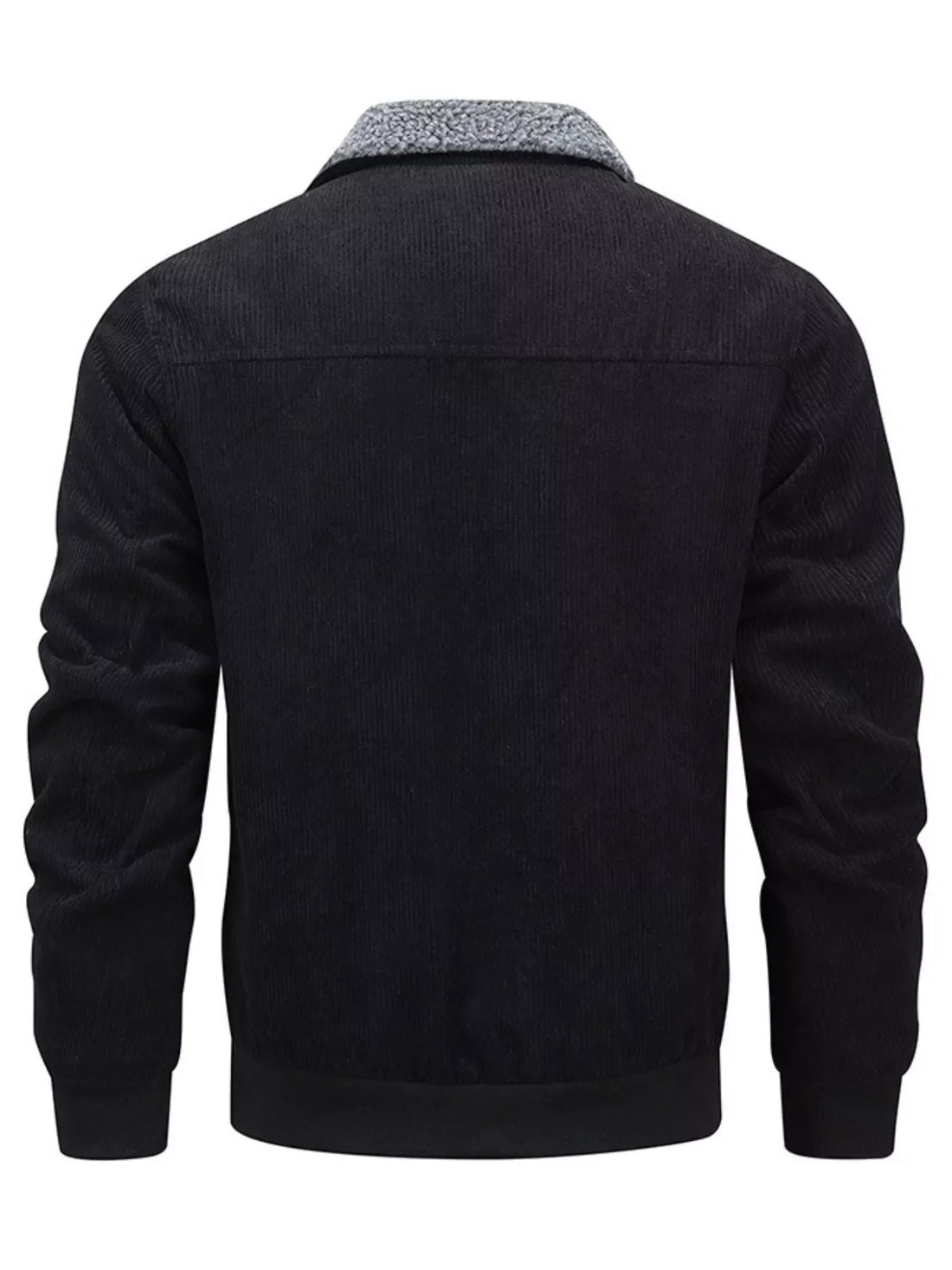 Men's Plus Size Corduroy Sherpa Lined Winter Coat