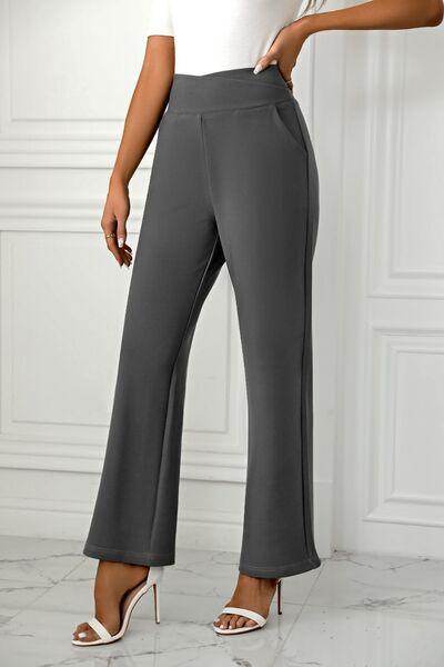High Waist Straight Leg Pants for Women in Various Sizes