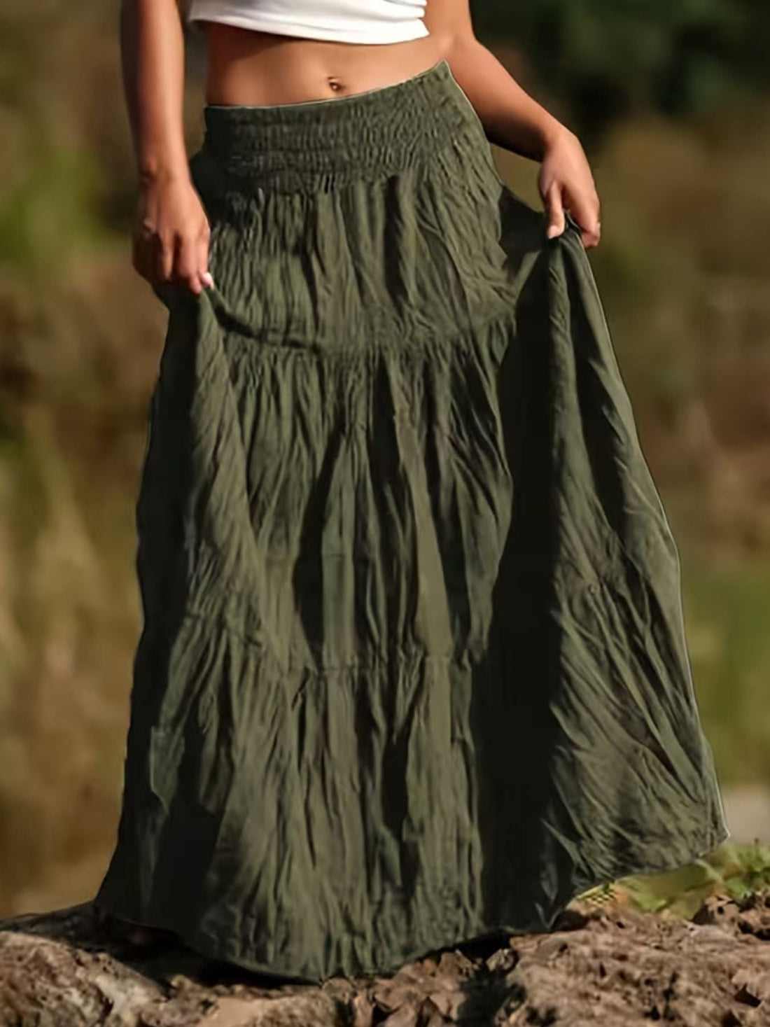 Tiered Maxi Skirt