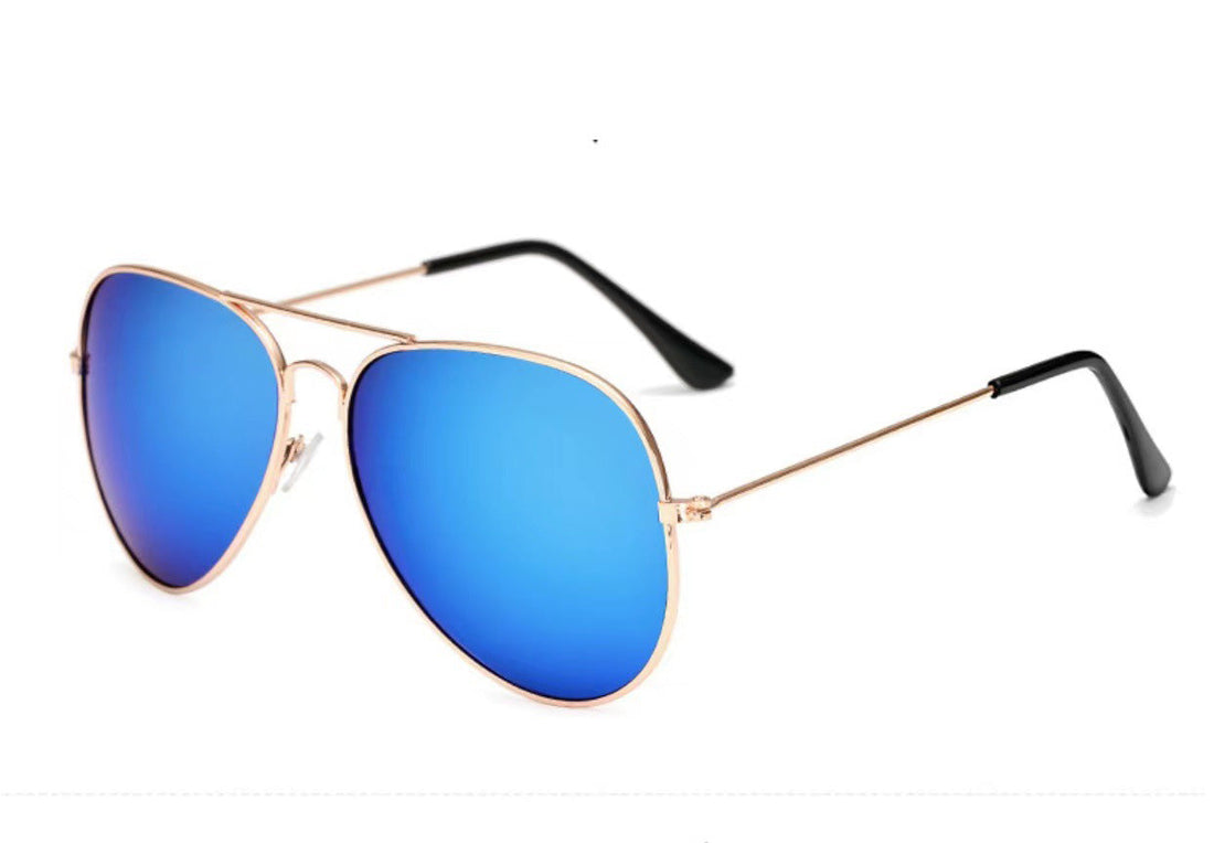 Unisex Aviator Reflective Colorful Sunglasses Classic Pilot Style
