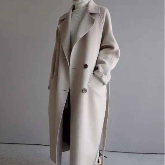 Women's Cashmere Lapel Coat