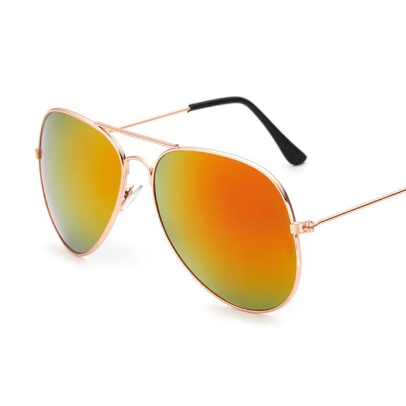 Unisex Aviator Reflective Colorful Sunglasses Classic Pilot Style