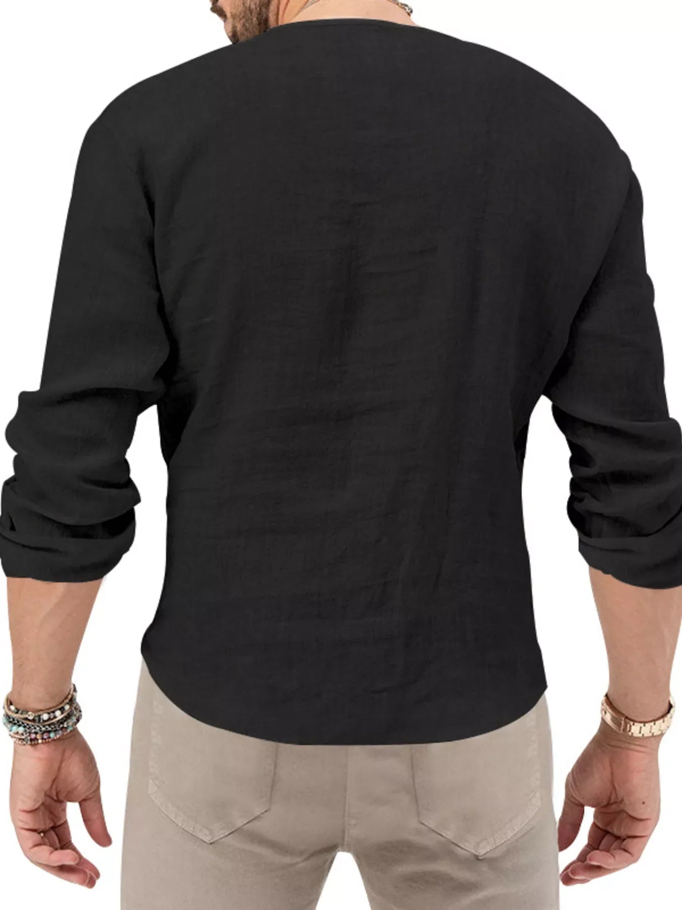 Men's Full Size Slim Fit Long Sleeve Blouse Plus Size