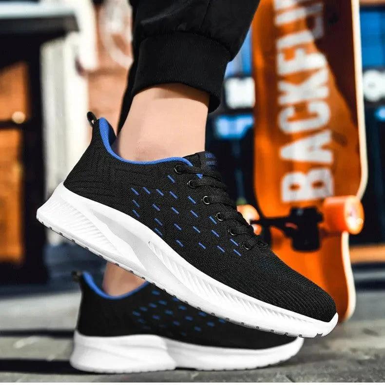 Men's Sports Flying Woven Cold Sticky Ultralight Casual Running Shoes