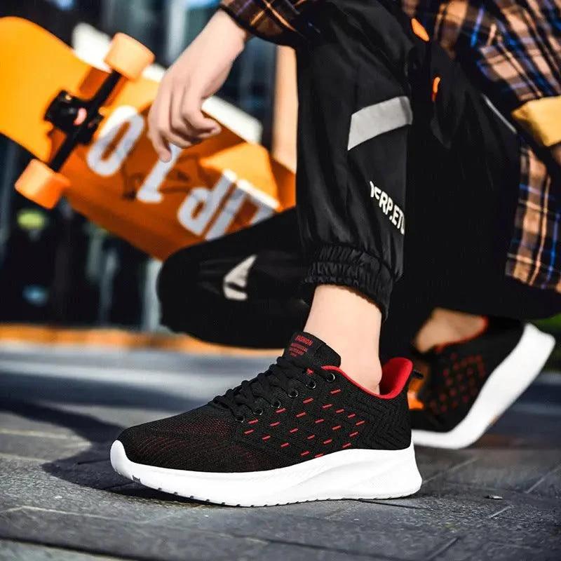 Men's Sports Flying Woven Cold Sticky Ultralight Casual Running Shoes