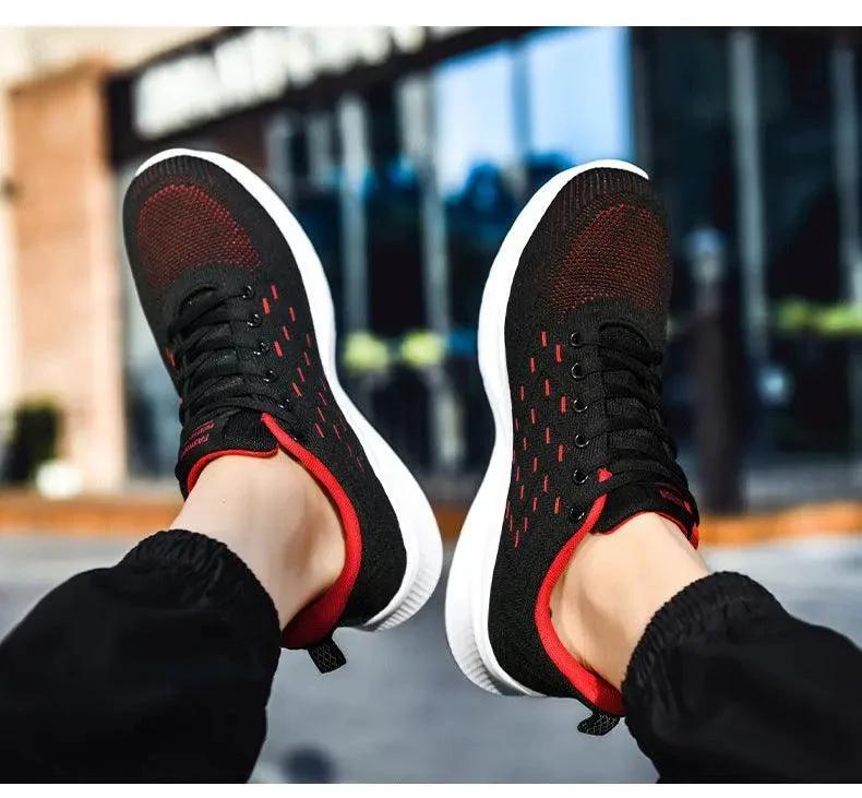Men's Sports Flying Woven Cold Sticky Ultralight Casual Running Shoes