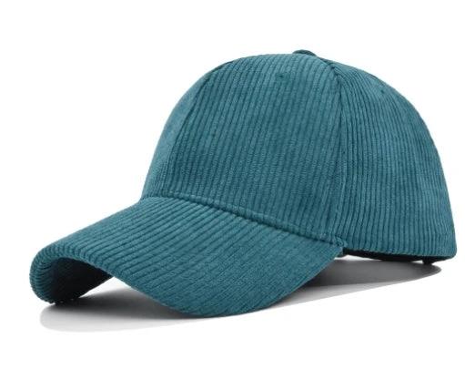 Versatile Curved Brim Corduroy Hat