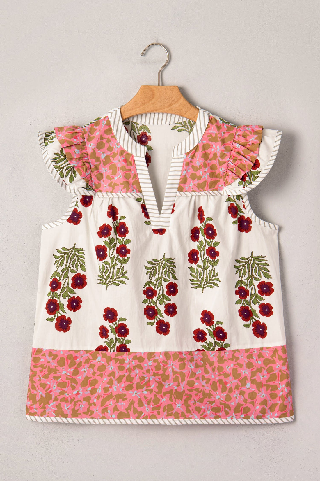 Zora Trim Flutter Cotton Blouse