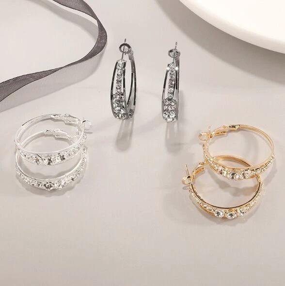 European And American Air Drill Mosaic Women's Earrings