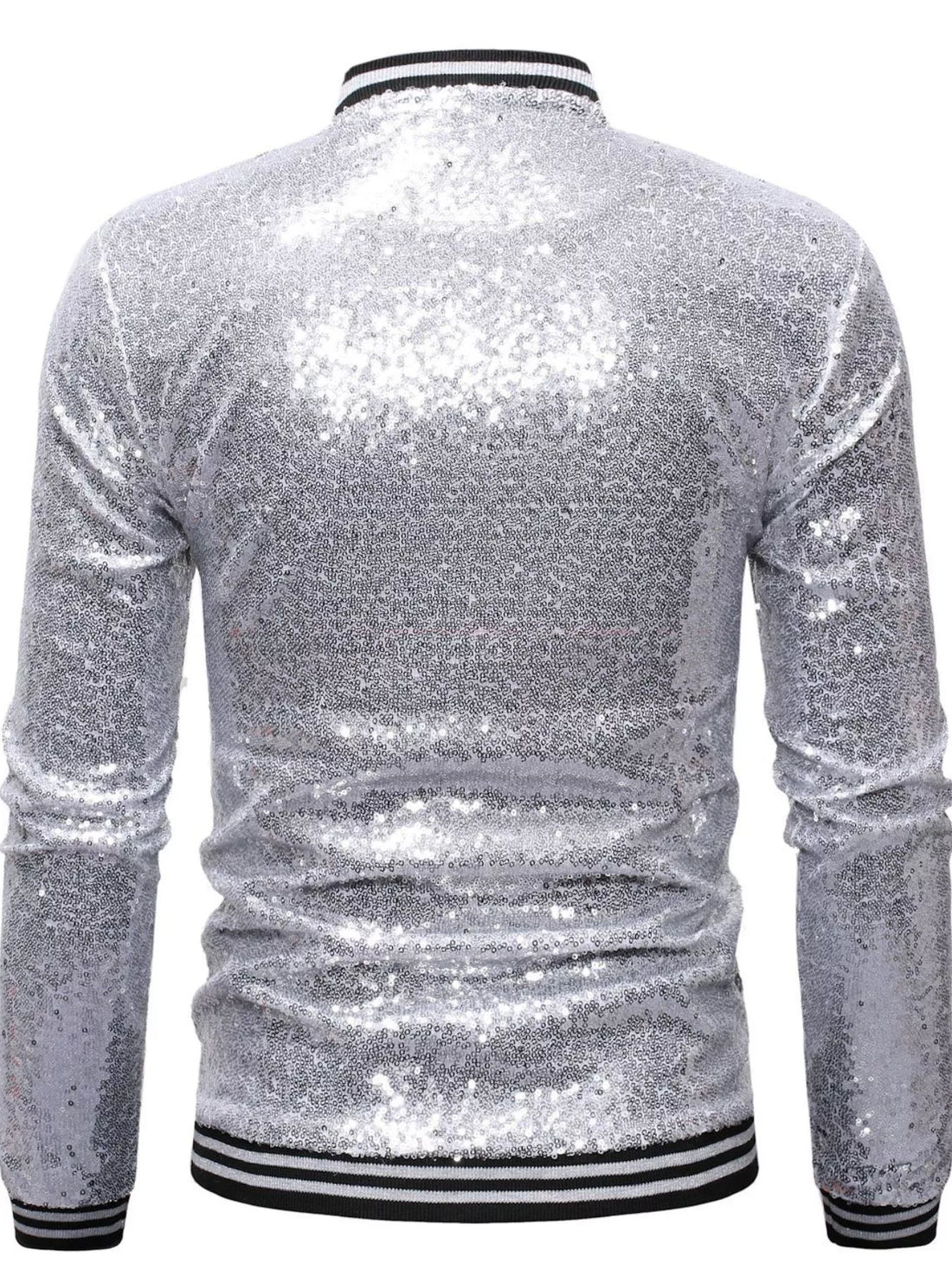 Men's Sequin Zip Up Jacket