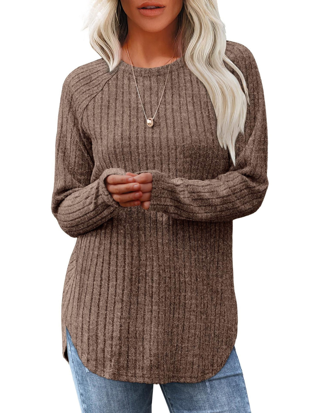 2026 European And American Women's Autumn New Loose Round Neck Base Shirt Long Sleeved Shirt