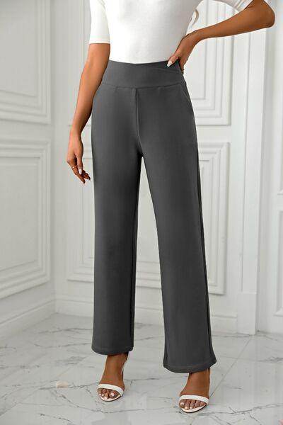 High Waist Straight Leg Pants for Women in Various Sizes