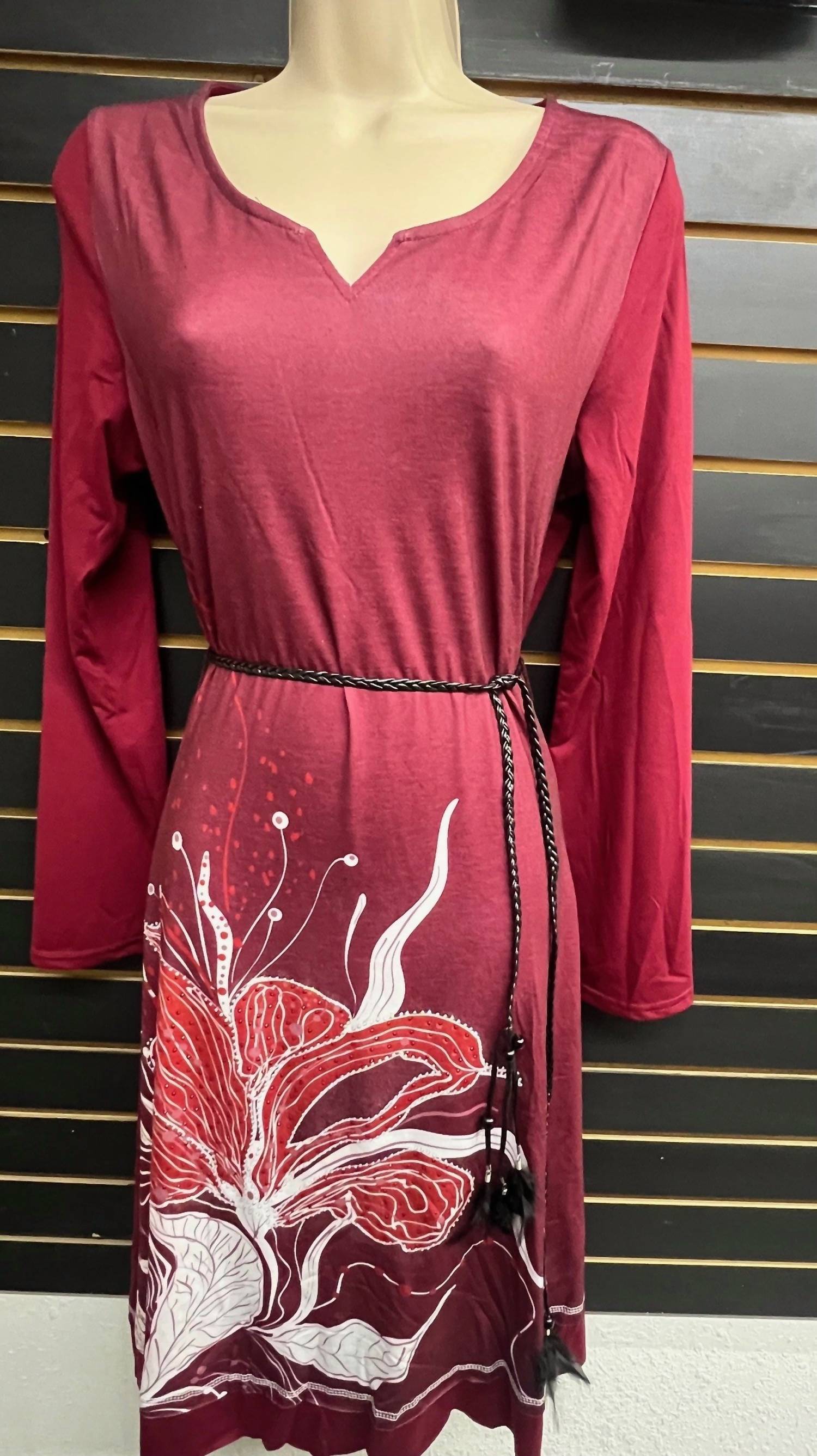 Women's Belted Beauty Jersey Dress