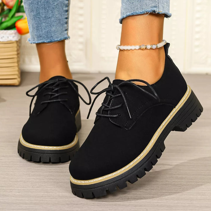 Women's Round Toe Lace-Up Loafers