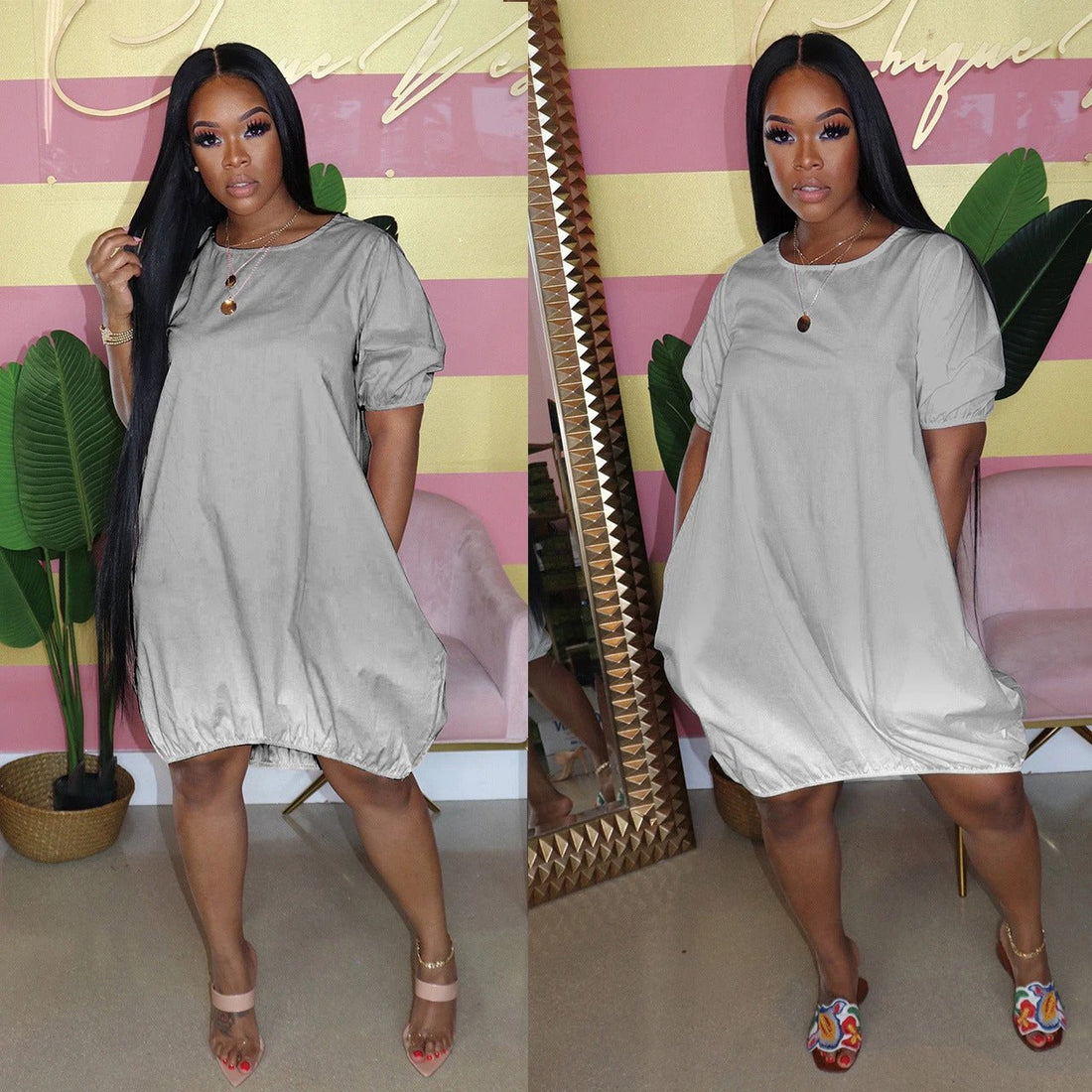 Plus Size Women's Gradient Dress