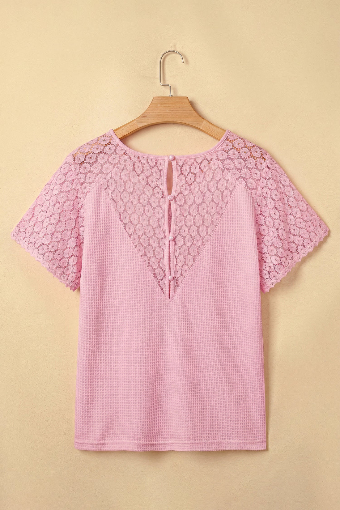 Nyomi Cutout Waffle Knit Blouse
