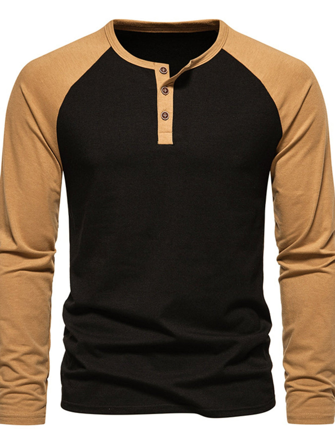 Men's Casual Henley Long Sleeve T-Shirt