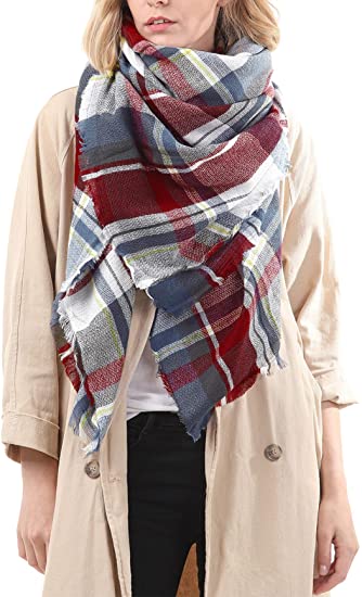 Women’s Grey Brown Fashion Scarf Soft Casual Stylish Wrap