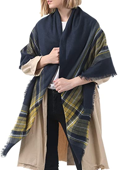 Women’s Grey Brown Fashion Scarf Soft Casual Stylish Wrap