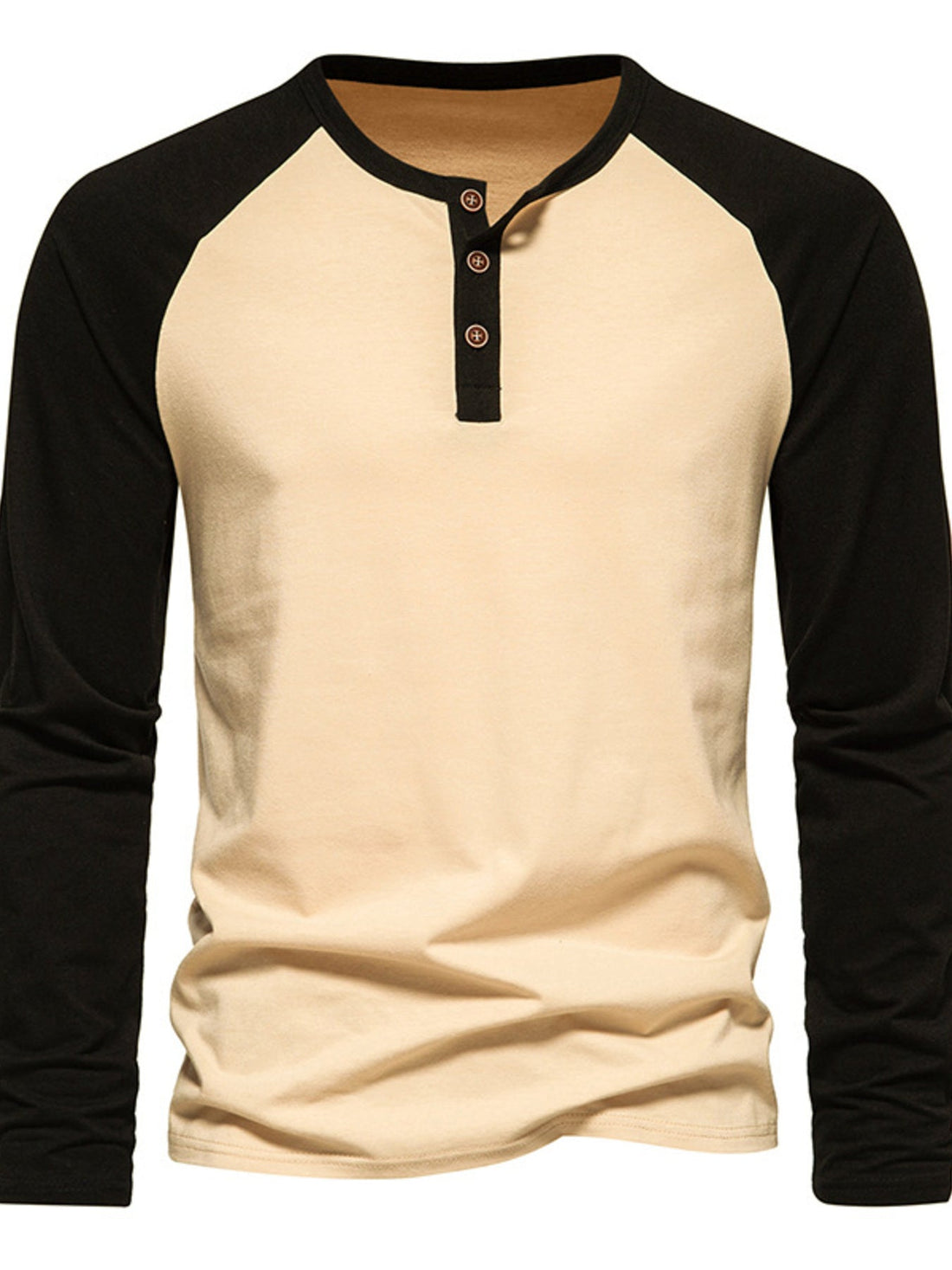 Men's Casual Henley Long Sleeve T-Shirt