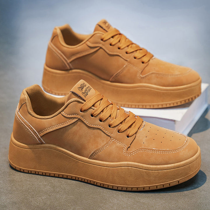 Bestseller Vintage Men's Skate Shoes 2026 Summer New Arrival!!!  Wheat Color Casual Sneakers, Soft Sole Fashion Versatile Athletic Shoes For Men