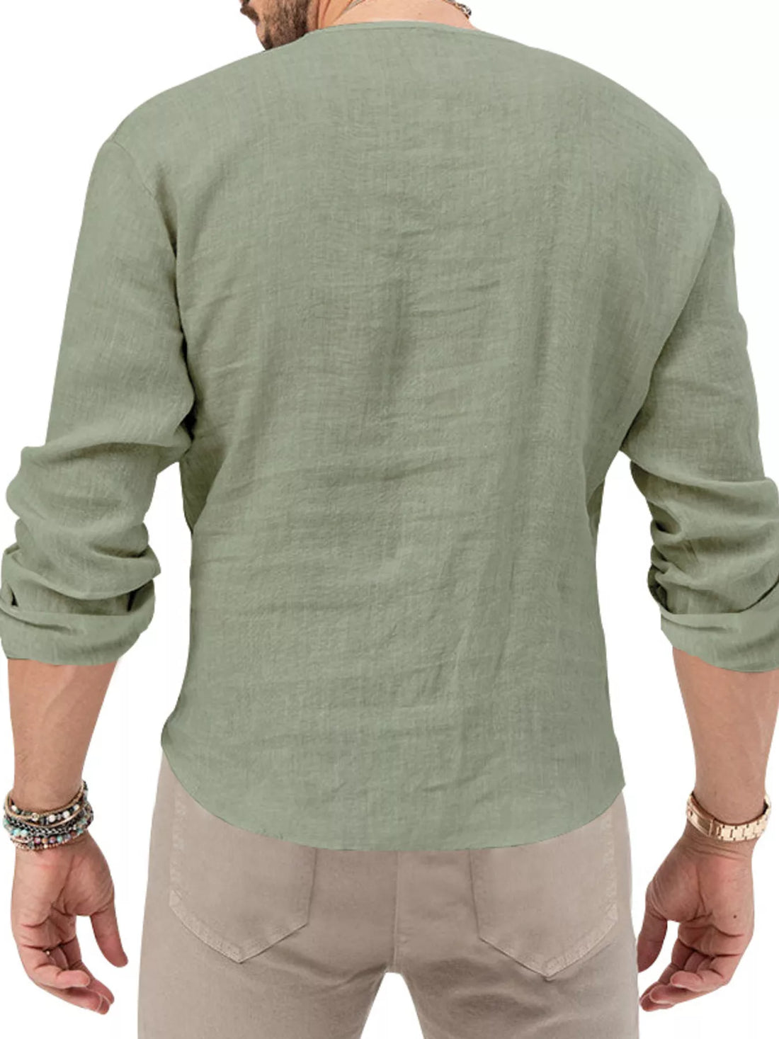 Men's Full Size Slim Fit Long Sleeve Blouse Plus Size