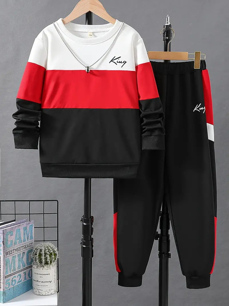Design Sense Multicolor Hoodie Pants Two-piece Set See size chart under “more details”