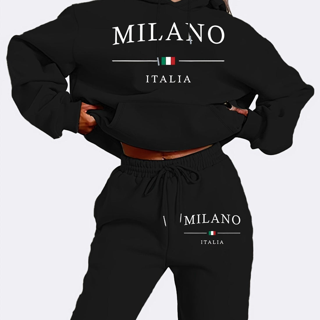 Trendy Plus Size Fleece-lined Sweater Suit See size chart under “more details”