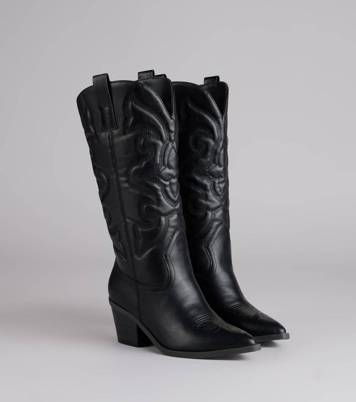 Women's Mid Calf Cowboy Boots