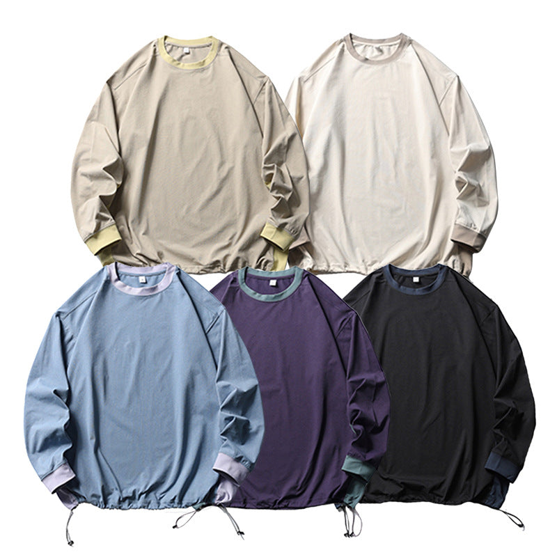 Unisex Loose Long Sleeve Quick Dry Sun Protection T-Shirt