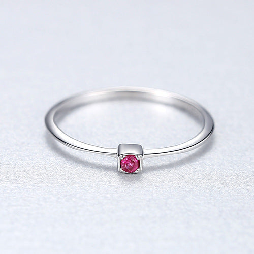 S925 sterling silver gemstone ring