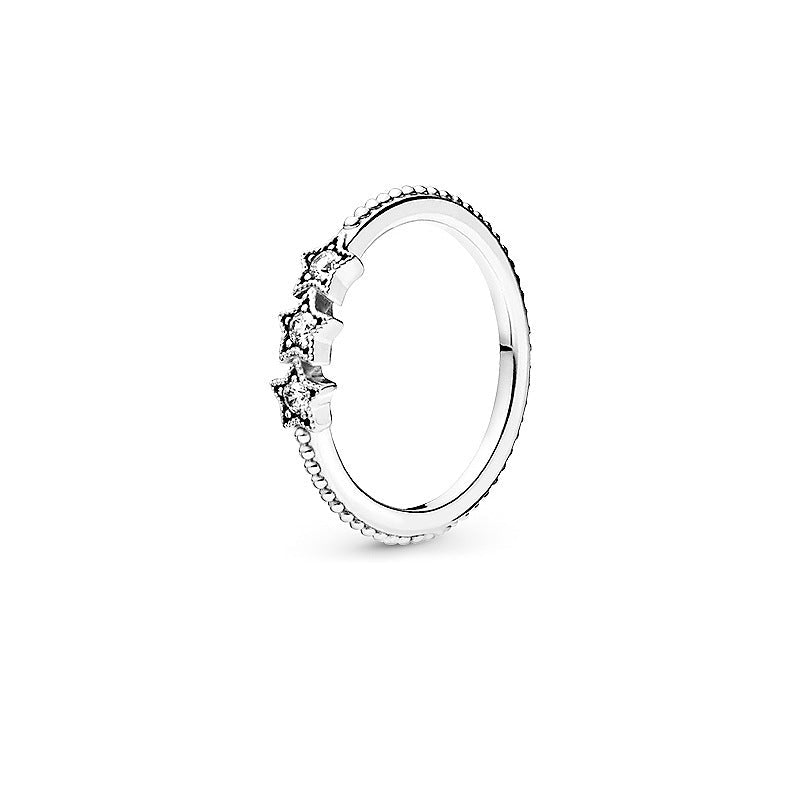 White Copper Plating Fashion Multilateral Ring